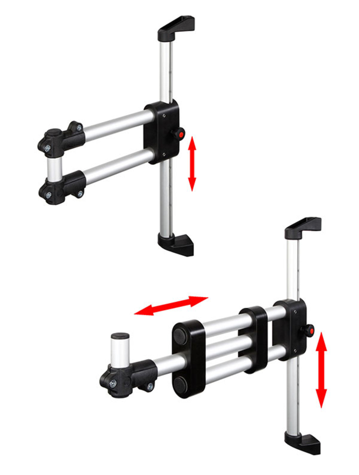 Brazos de soporte para monitor de altura regulable